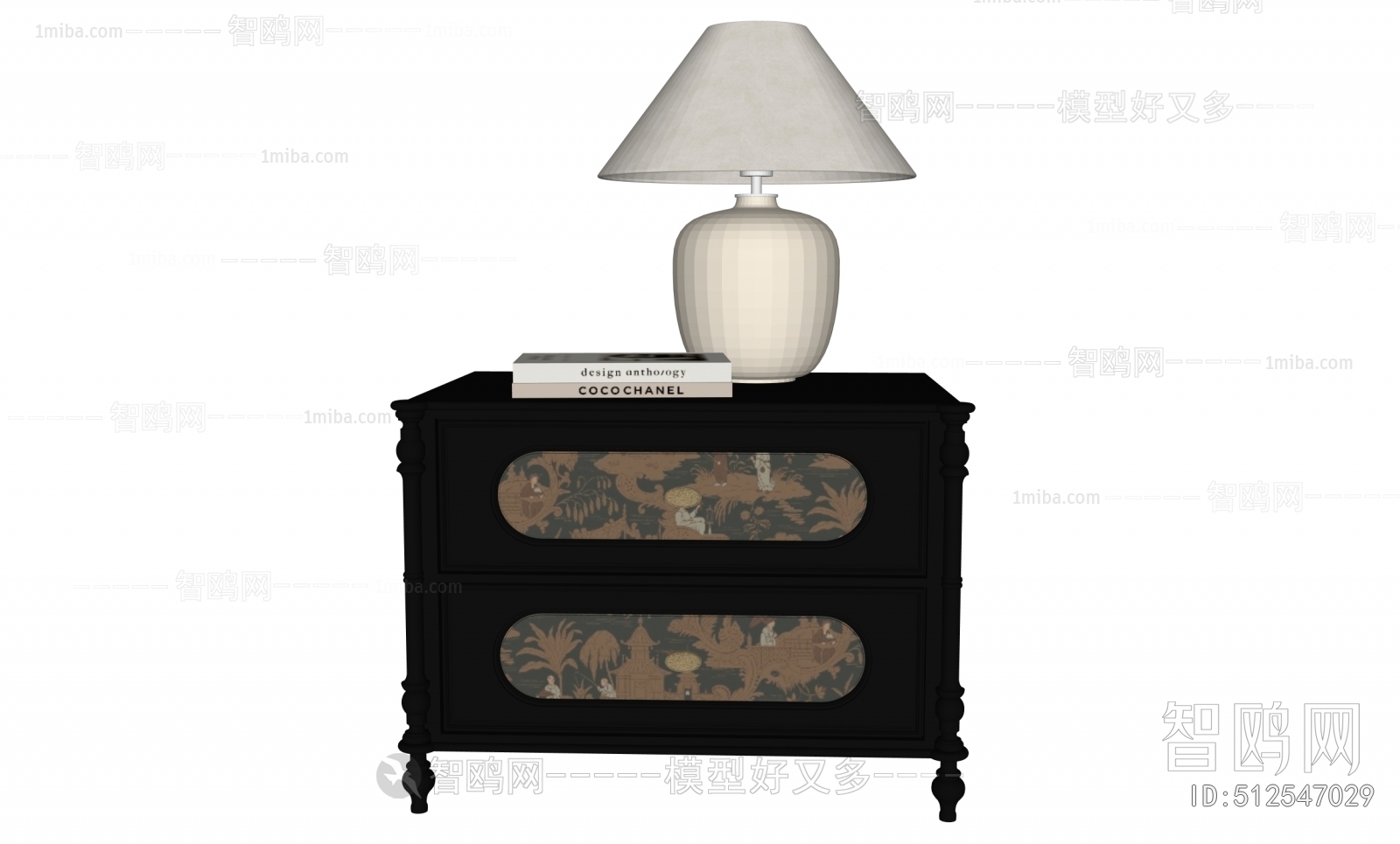 French Style Bedside Cupboard