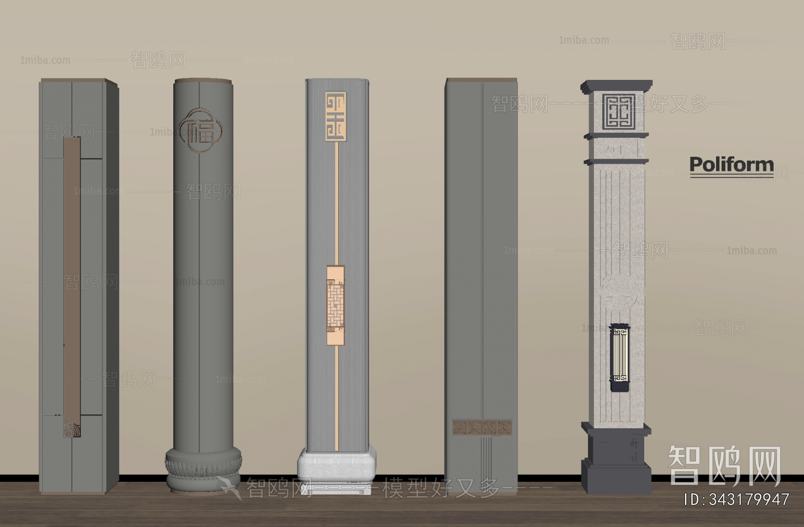 New Chinese Style Column