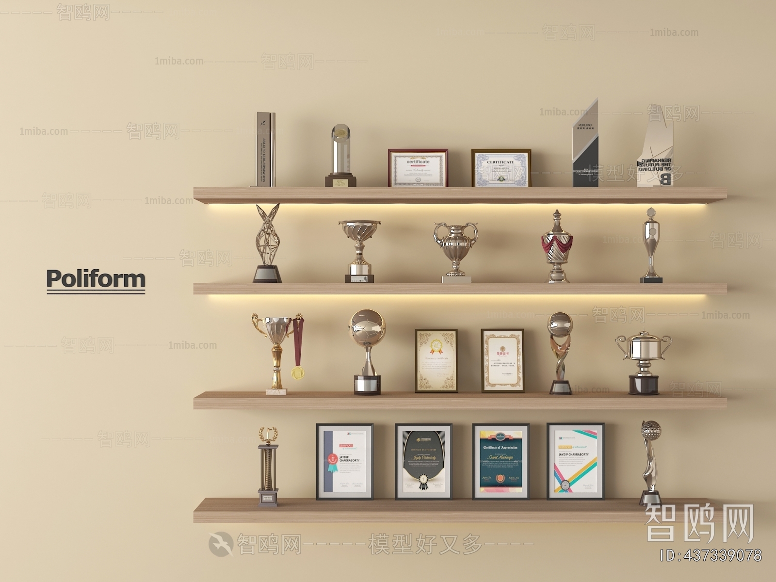 Modern Flag/badge/trophy/certificate