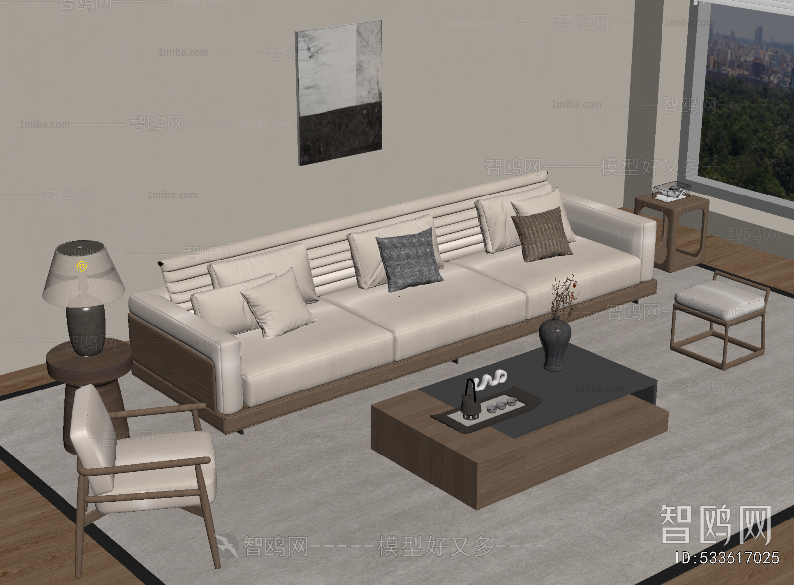 New Chinese Style Sofa Combination