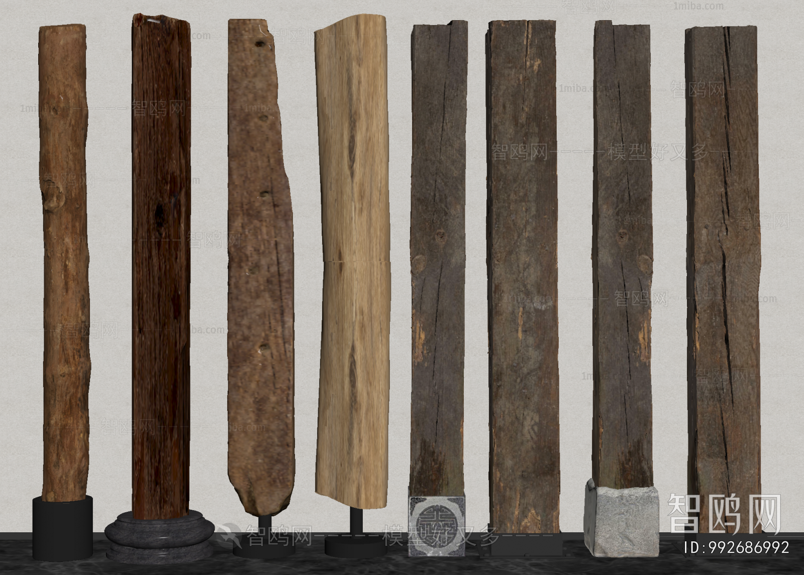 Wabi-sabi Style Column