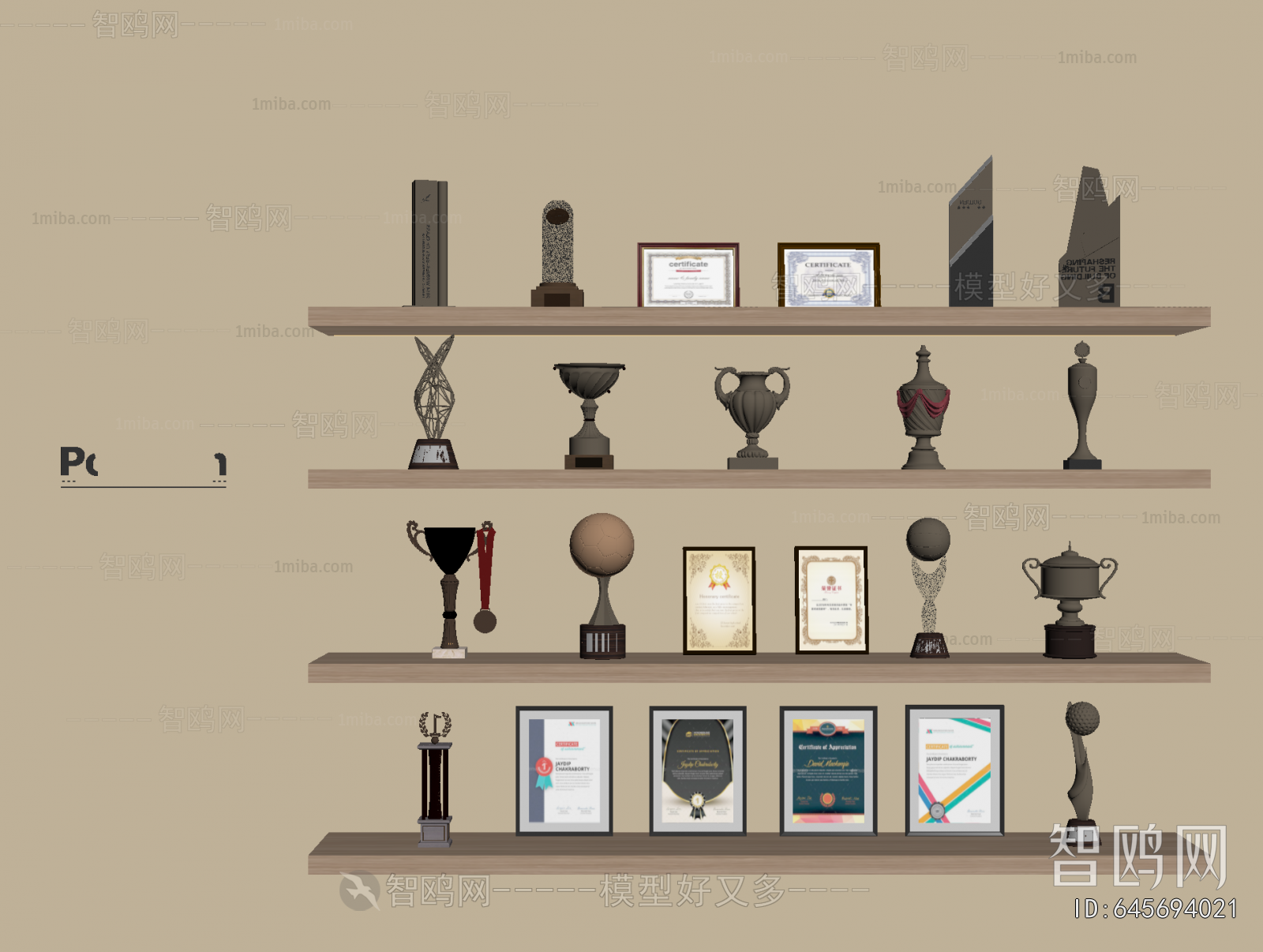 Modern Flag/badge/trophy/certificate