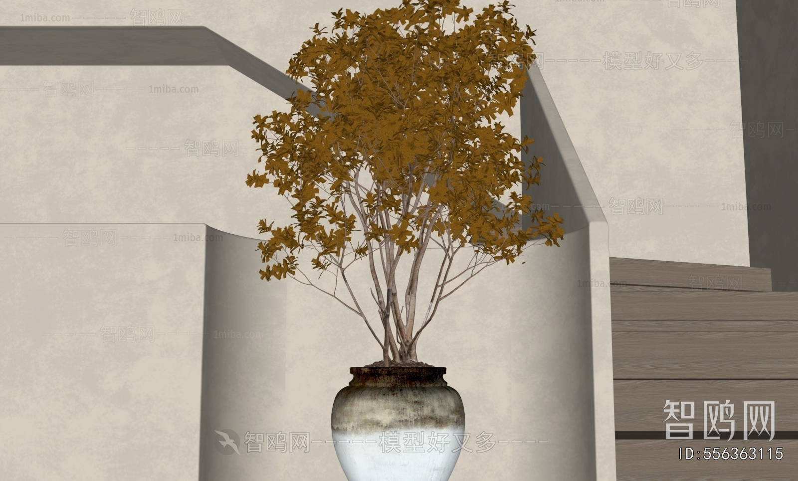 Wabi-sabi Style Ground Green Plant Potted Plants