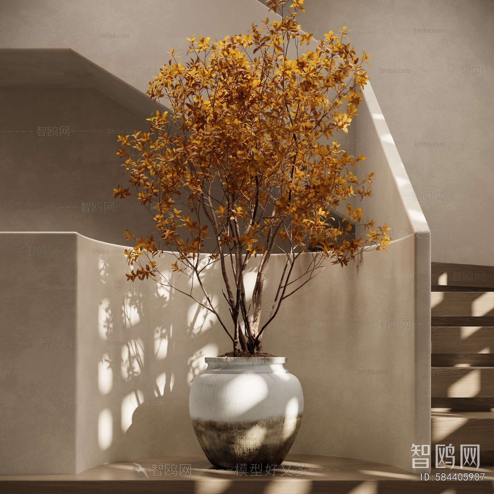 Modern Ground Green Plant Potted Plants