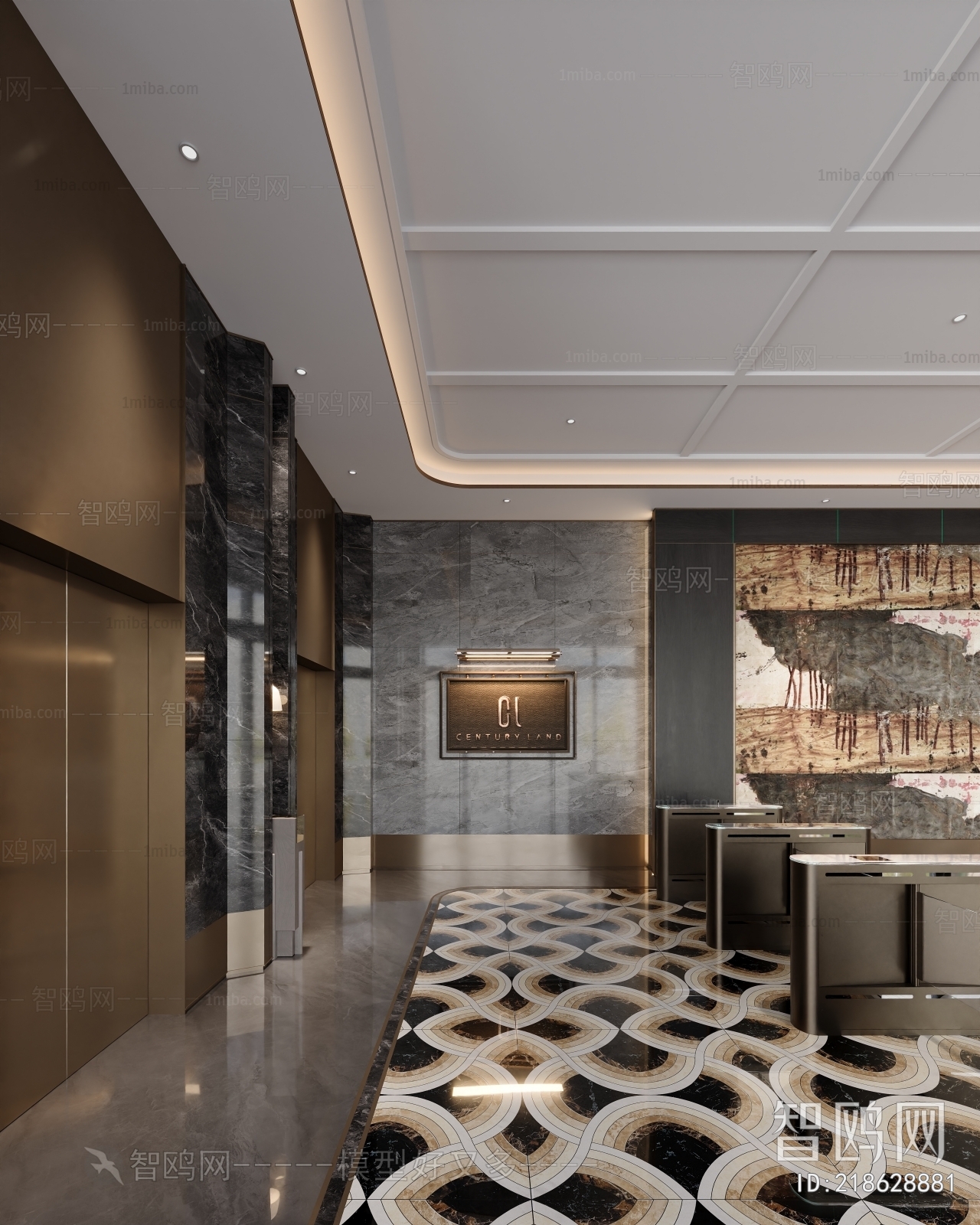 Modern Office Reception Desk