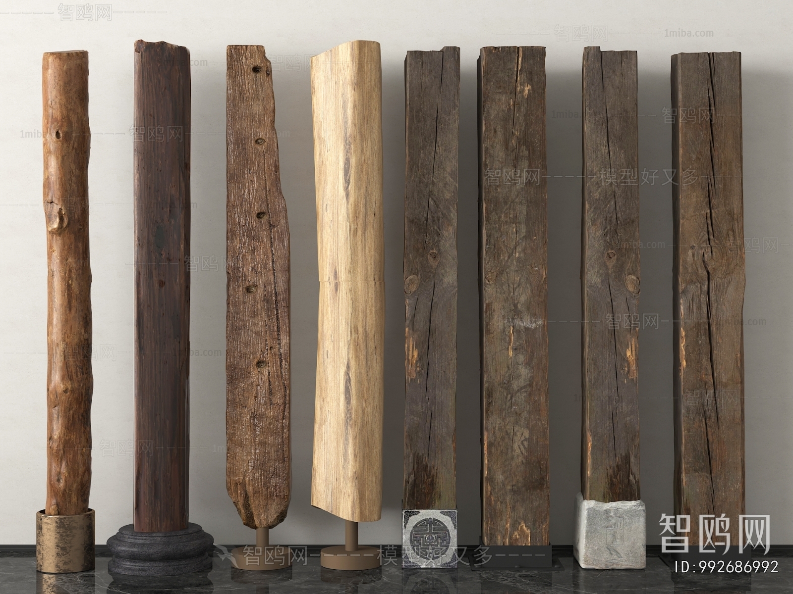 Wabi-sabi Style Column