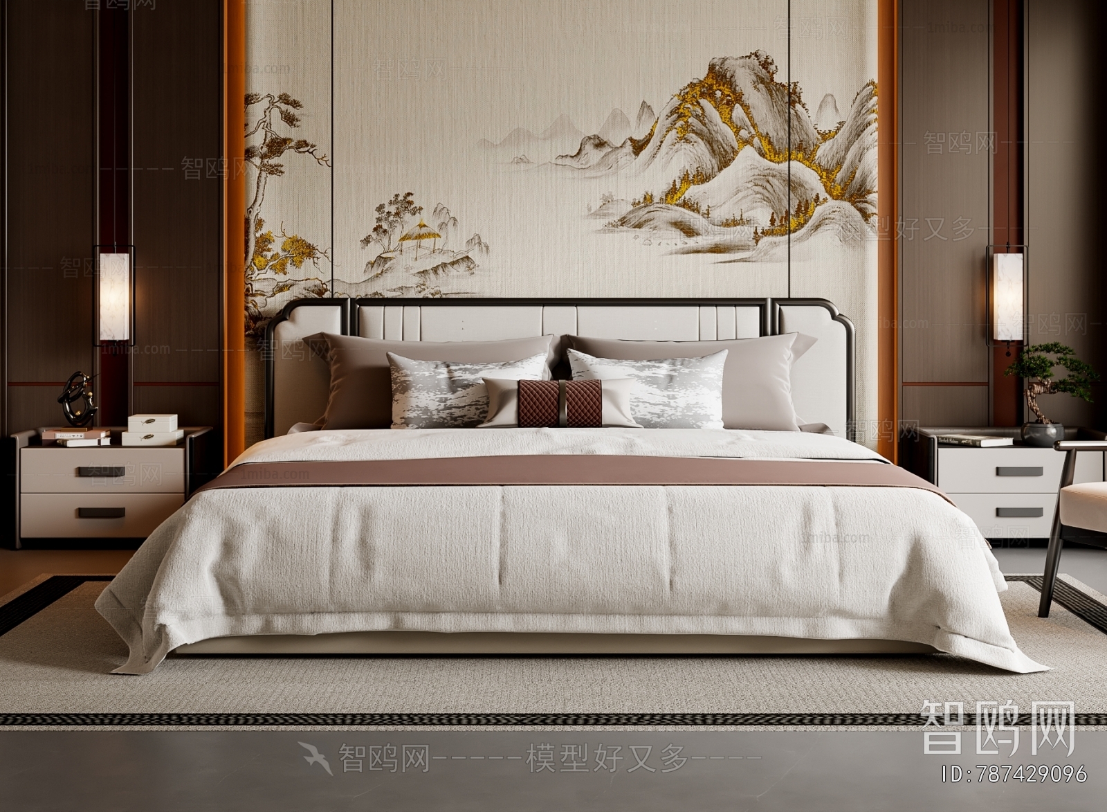 New Chinese Style Bedroom