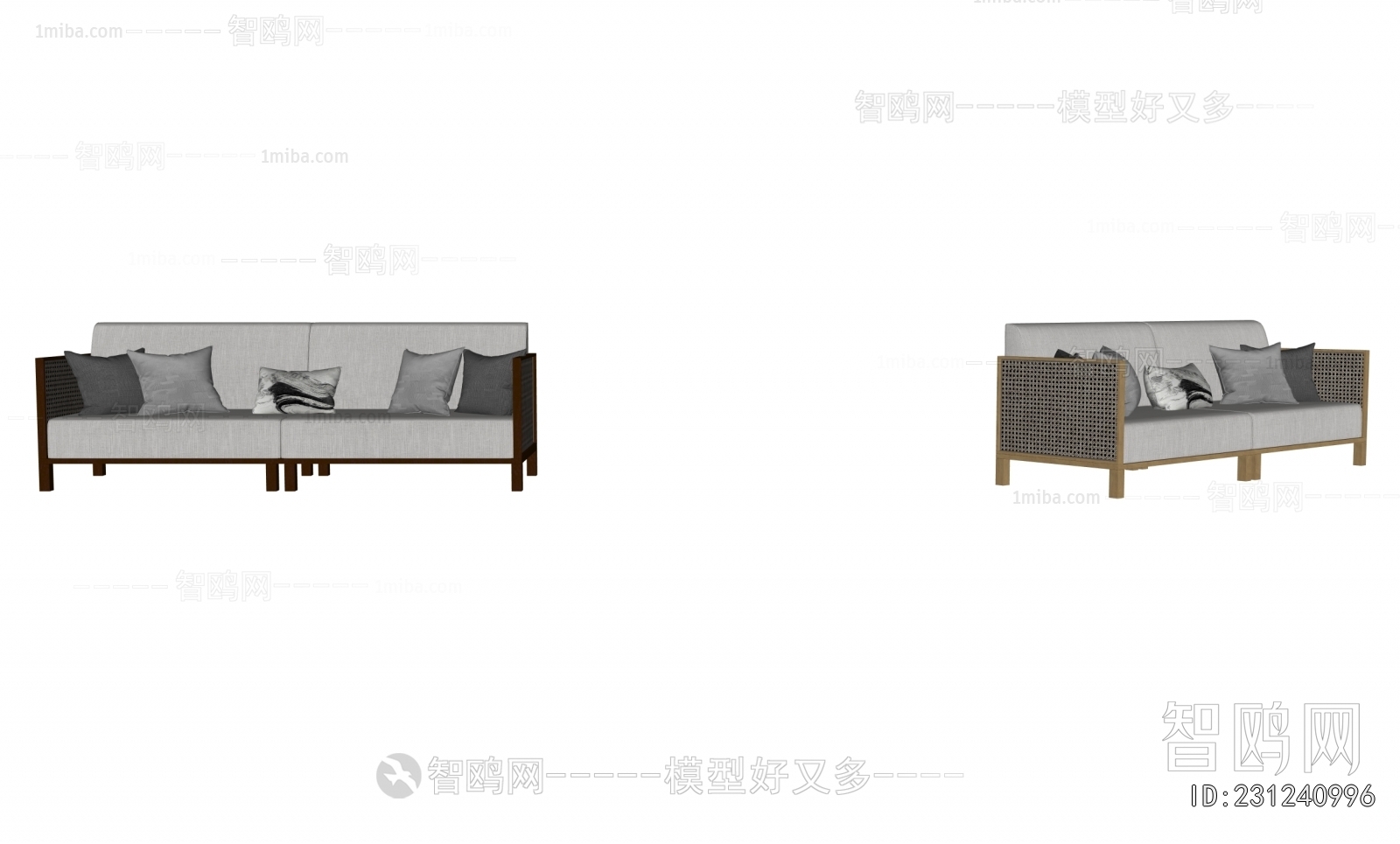 New Chinese Style Multi Person Sofa