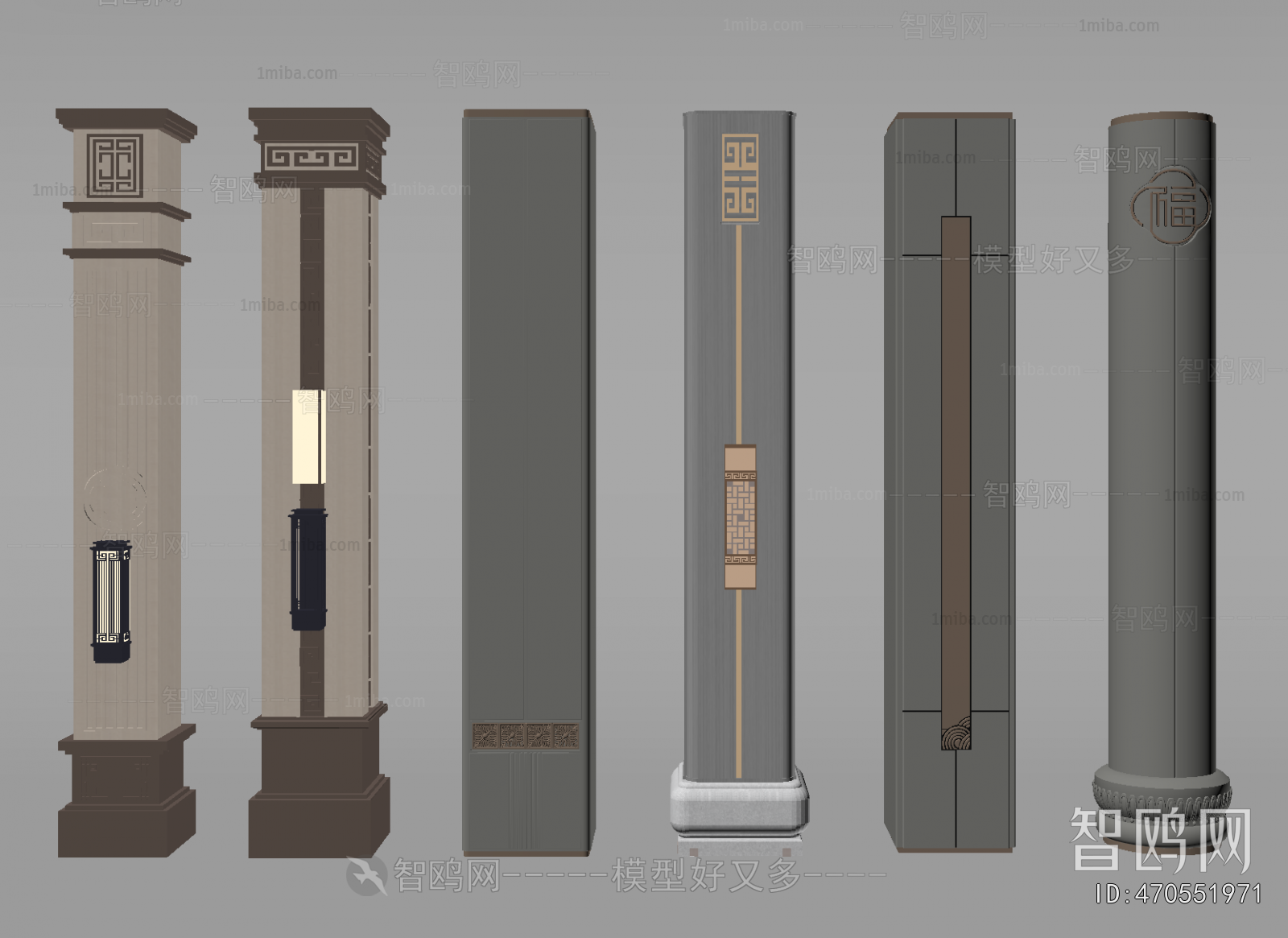 New Chinese Style Column