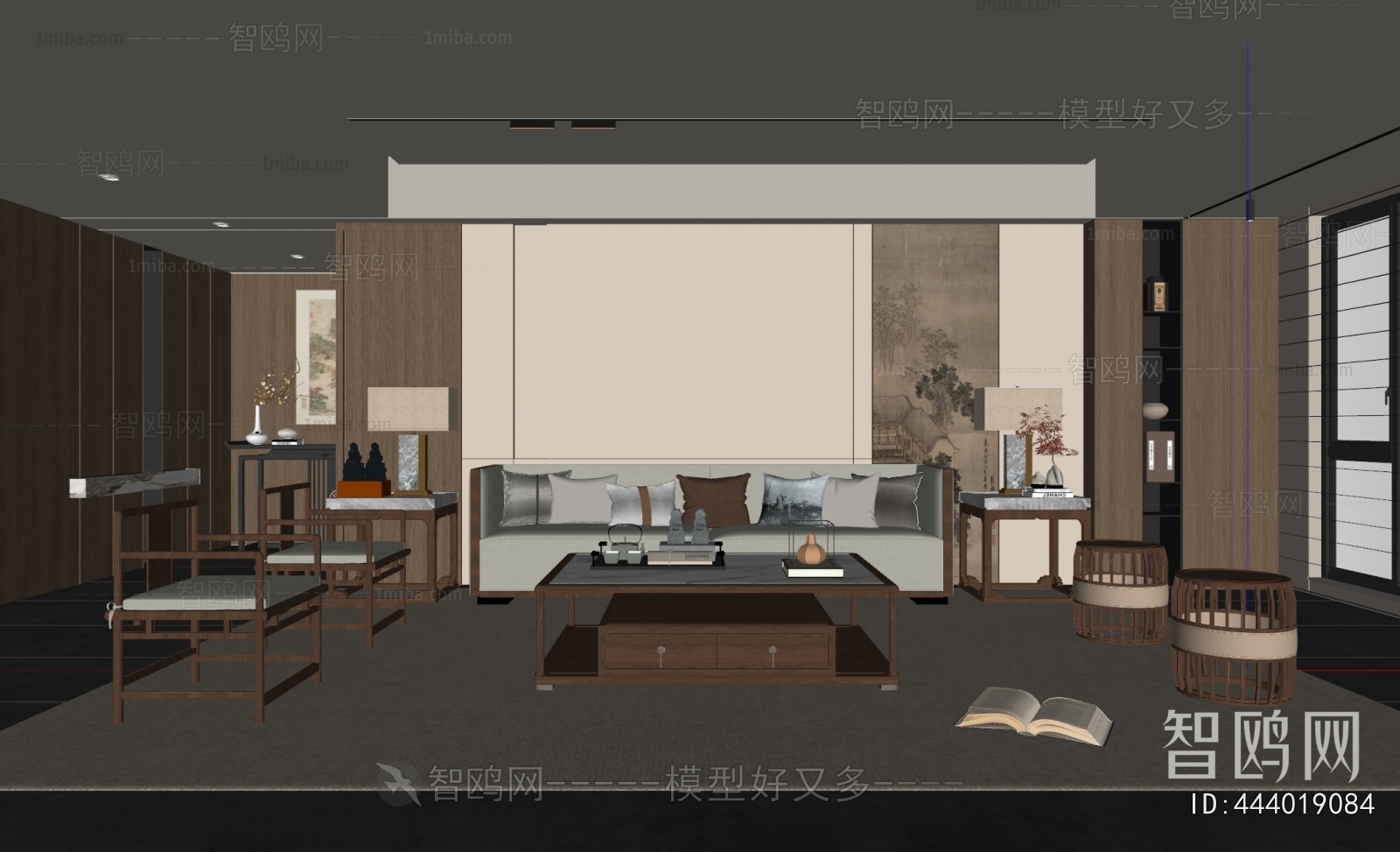 New Chinese Style A Living Room