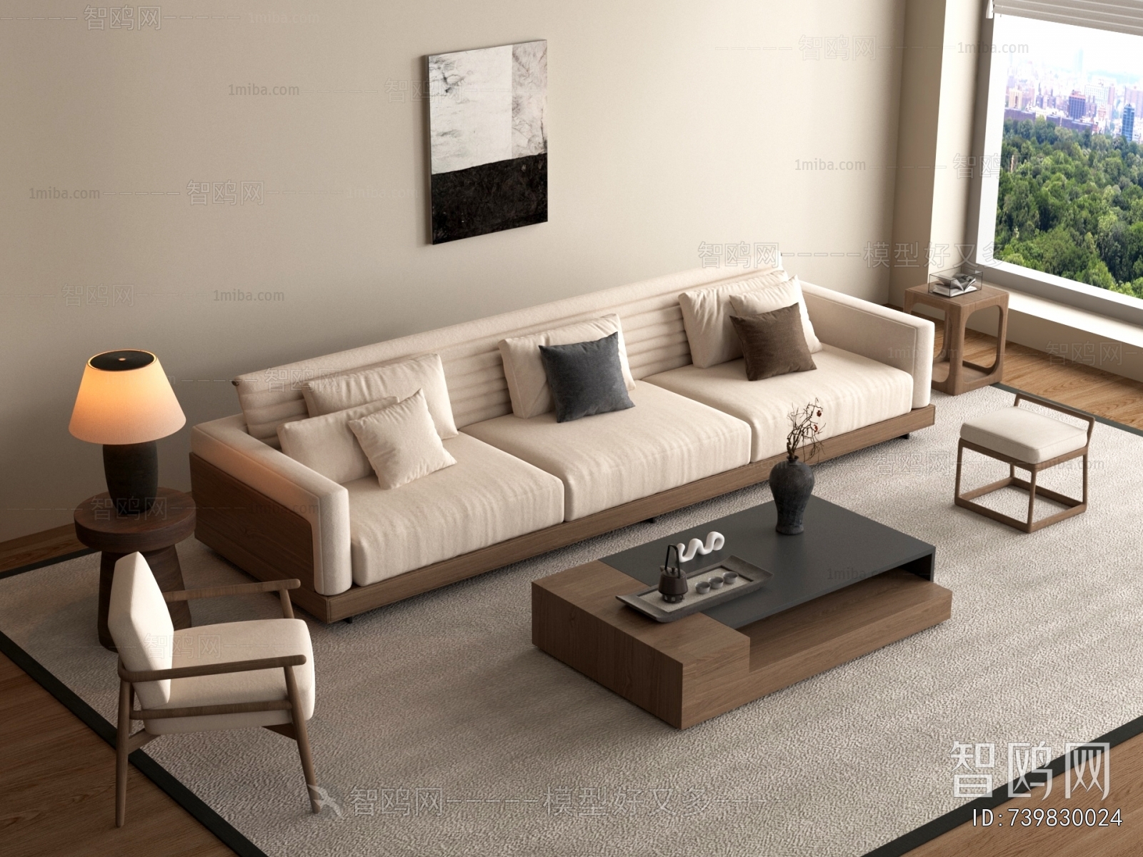 New Chinese Style Sofa Combination