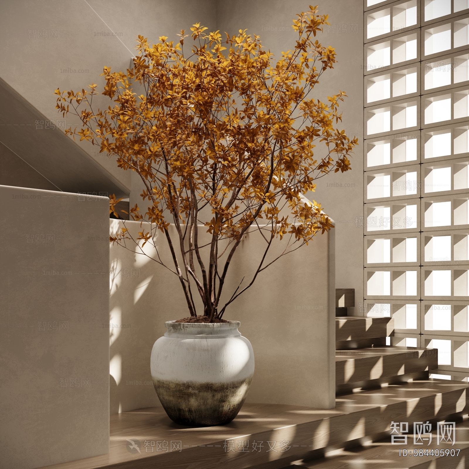 Modern Ground Green Plant Potted Plants