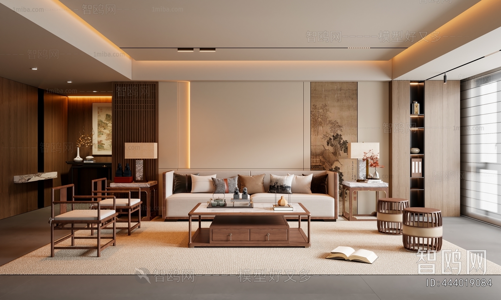 New Chinese Style A Living Room