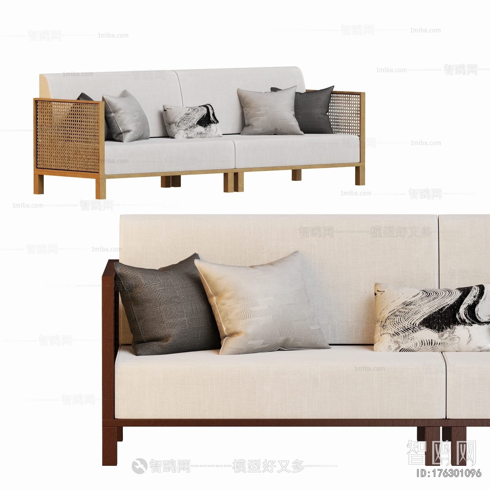 New Chinese Style Multi Person Sofa