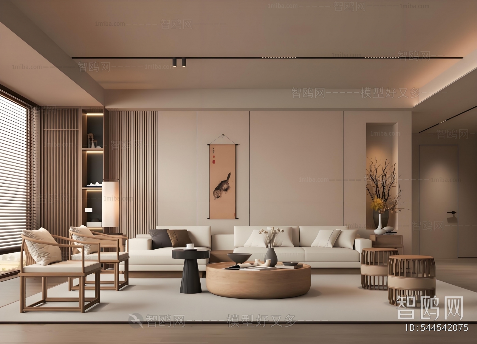 New Chinese Style A Living Room