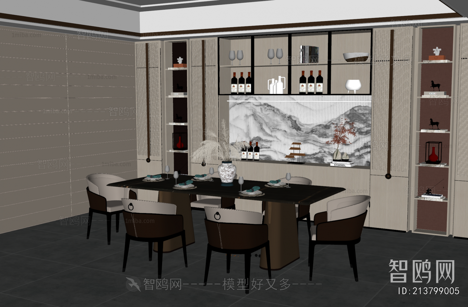 New Chinese Style Dining Room