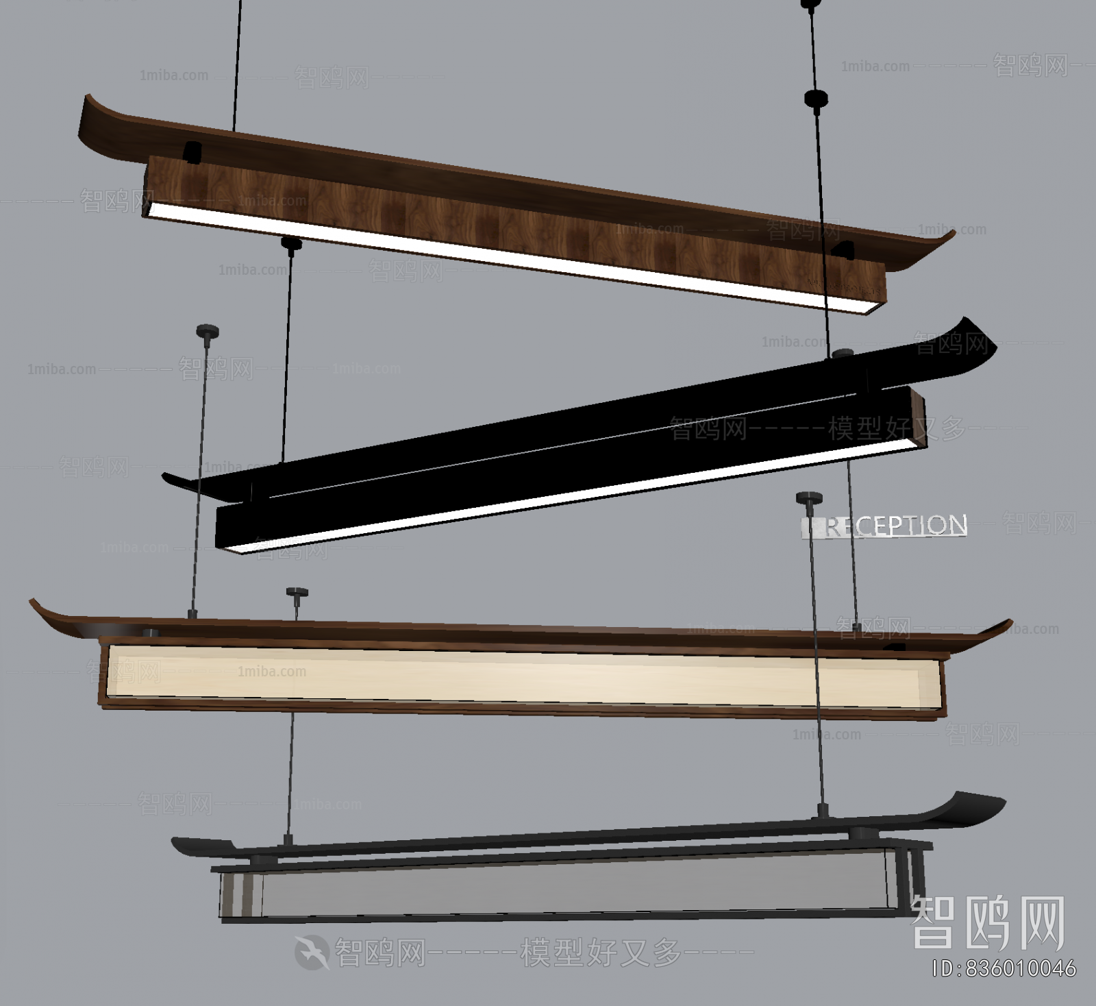 New Chinese Style Long Chandelier