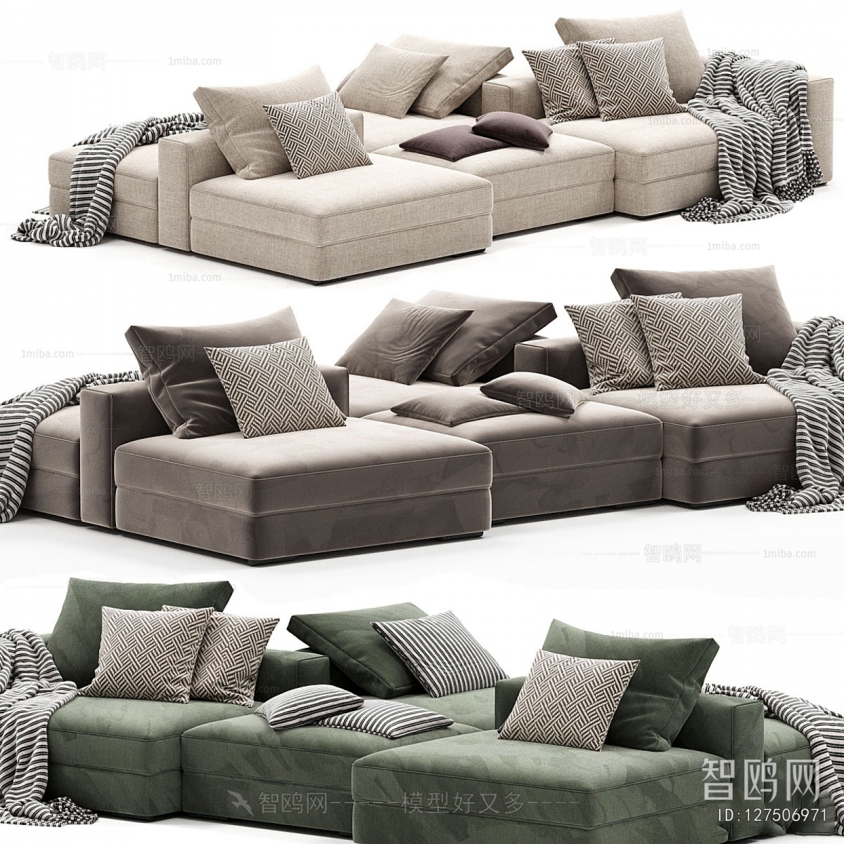 Modern Multi Person Sofa