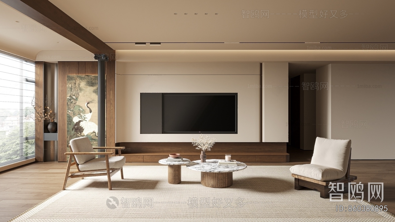 New Chinese Style A Living Room