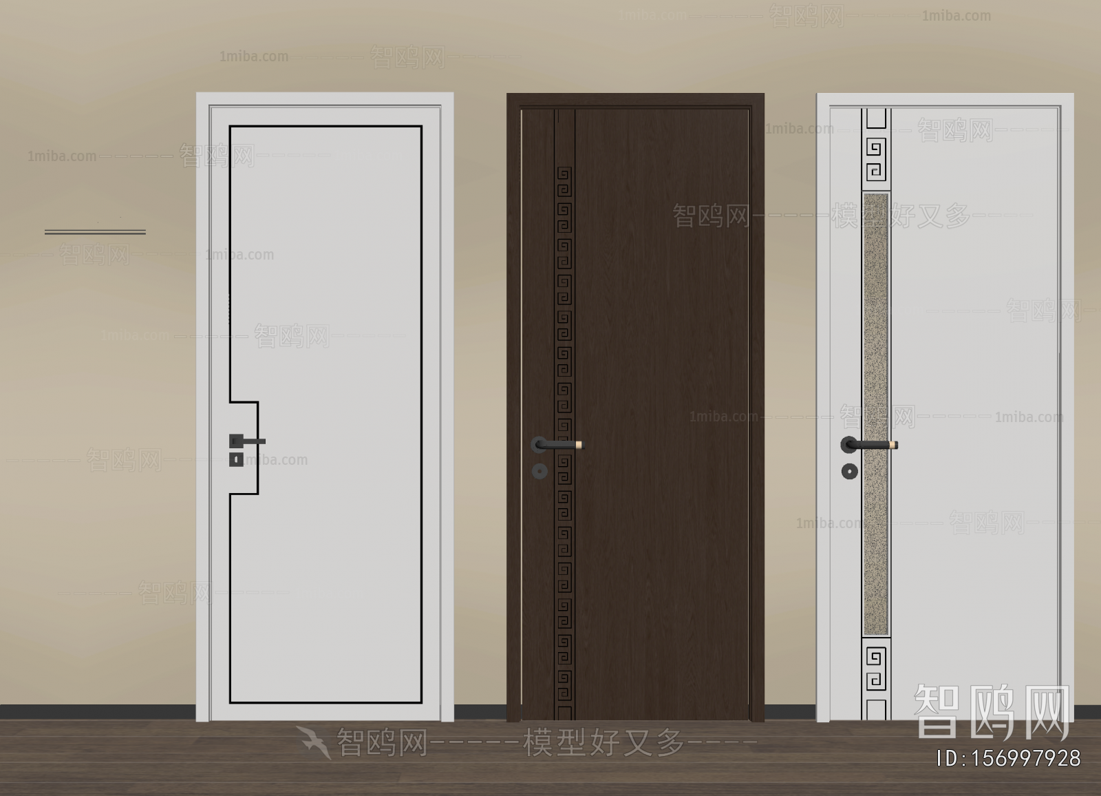 New Chinese Style Single Door