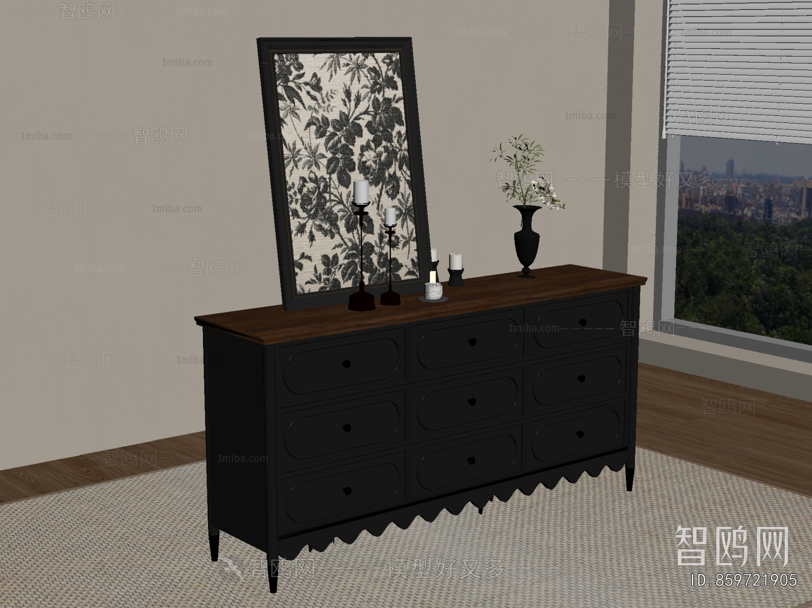 French Style Side Cabinet