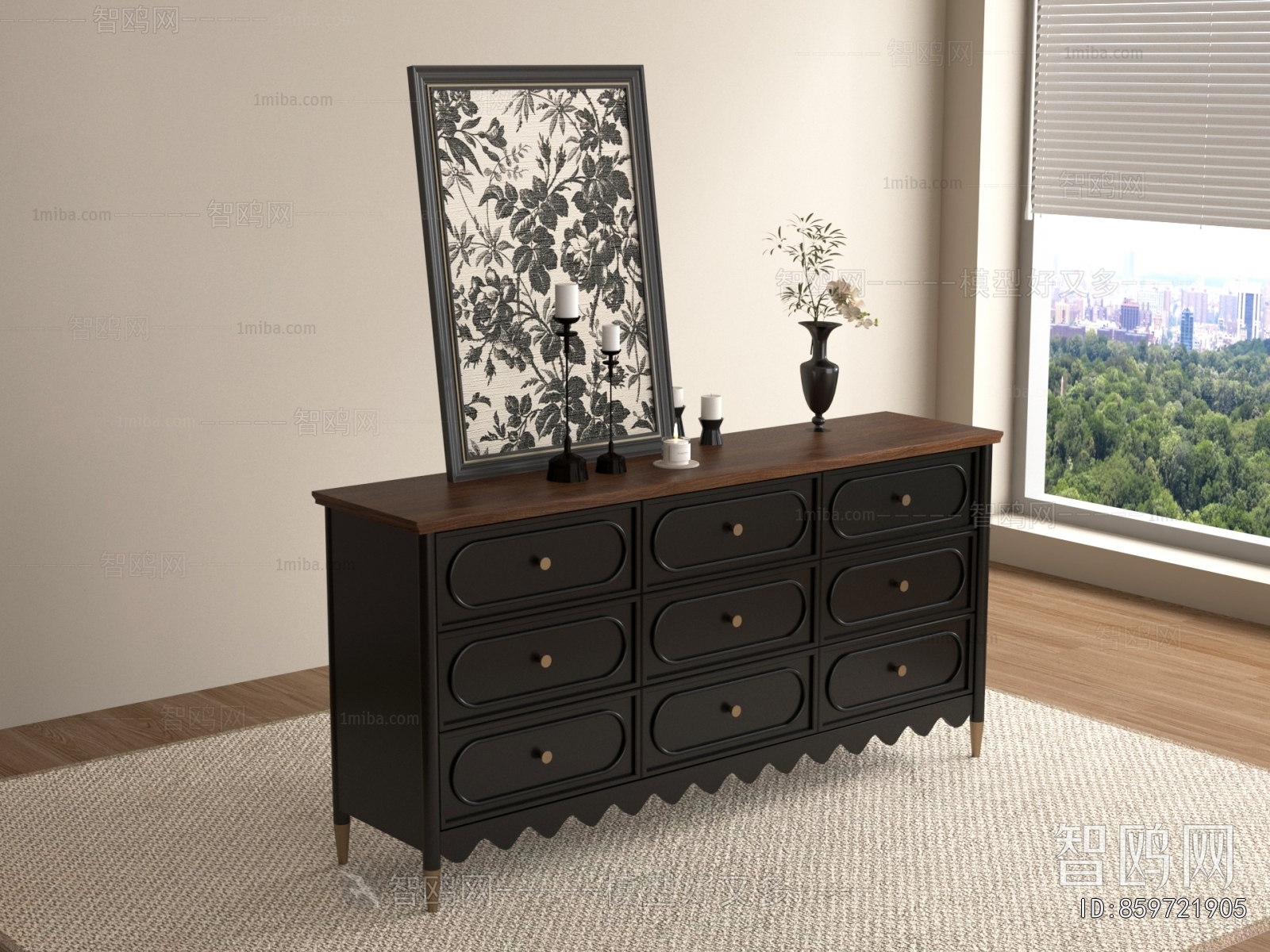 French Style Side Cabinet