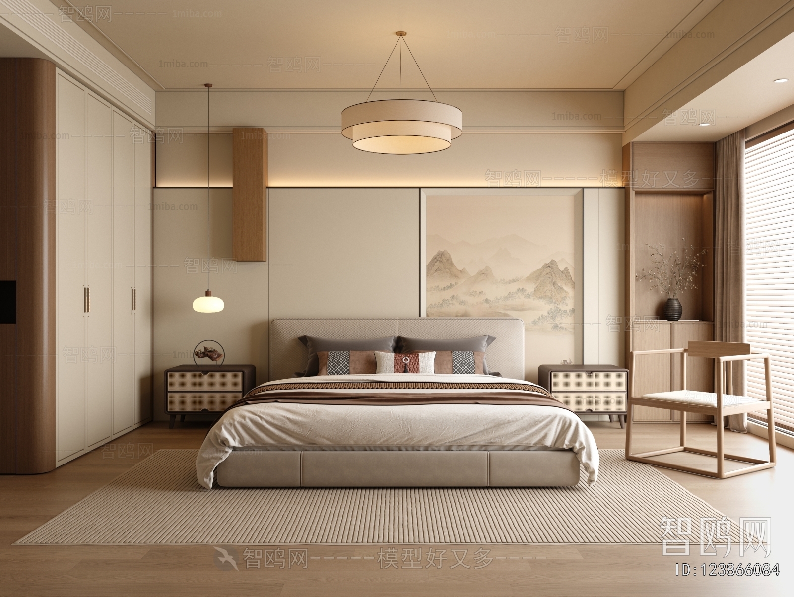 New Chinese Style Bedroom