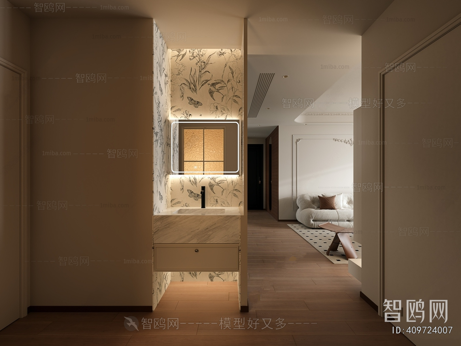 French Style Hallway