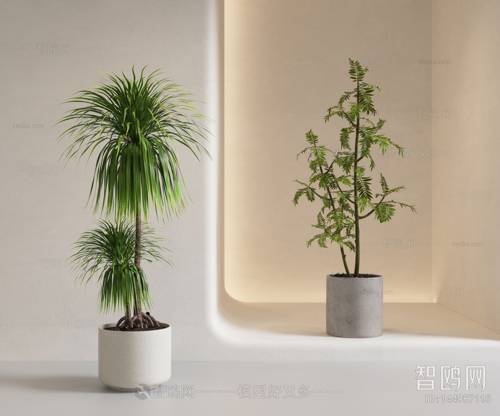 Modern Ground Green Plant Potted Plants
