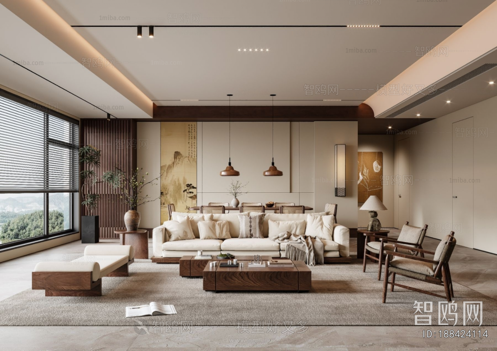 New Chinese Style A Living Room