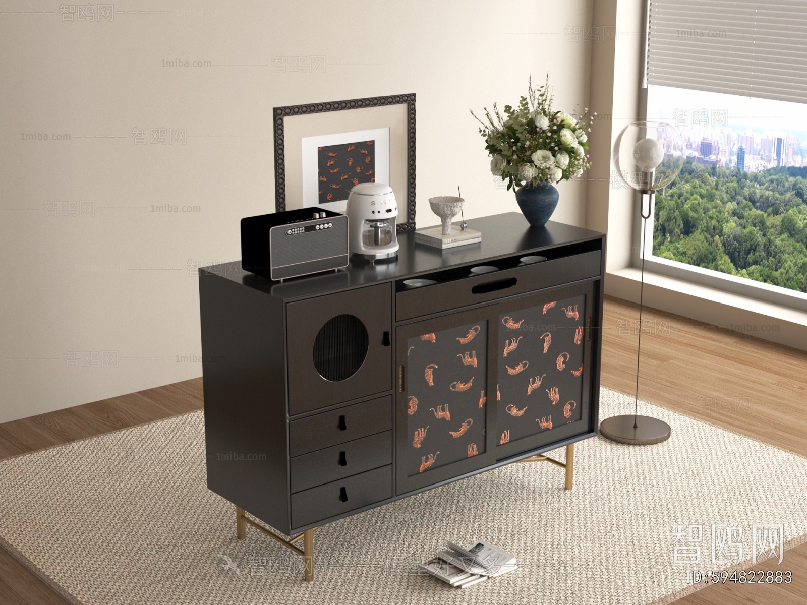 French Style Side Cabinet