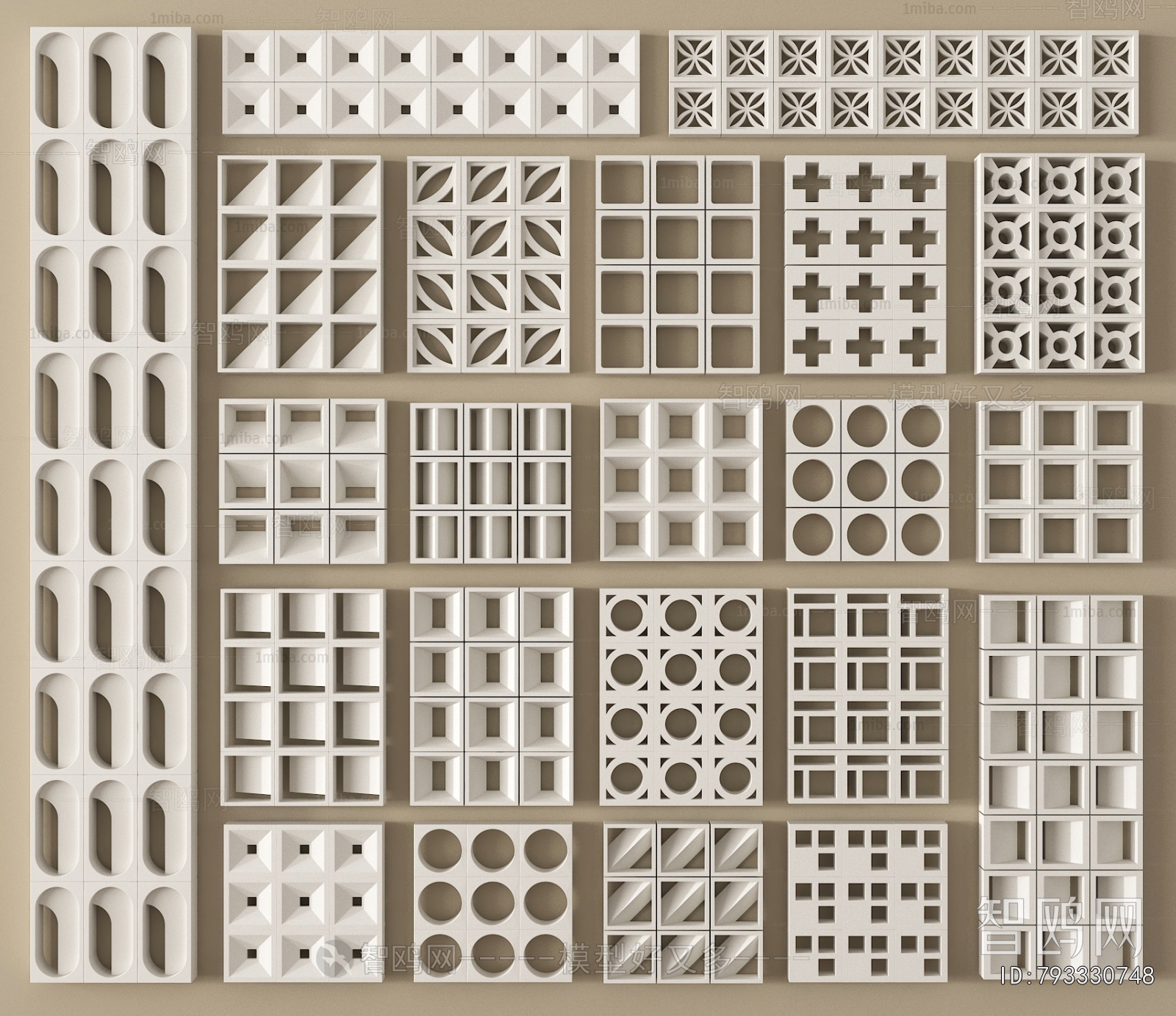 Modern Cement Brick Screen Partition
