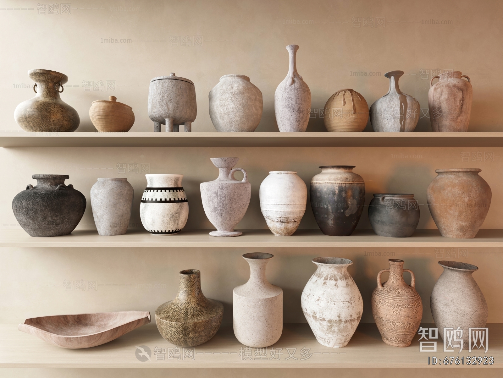 Wabi-sabi Style Clay Pot