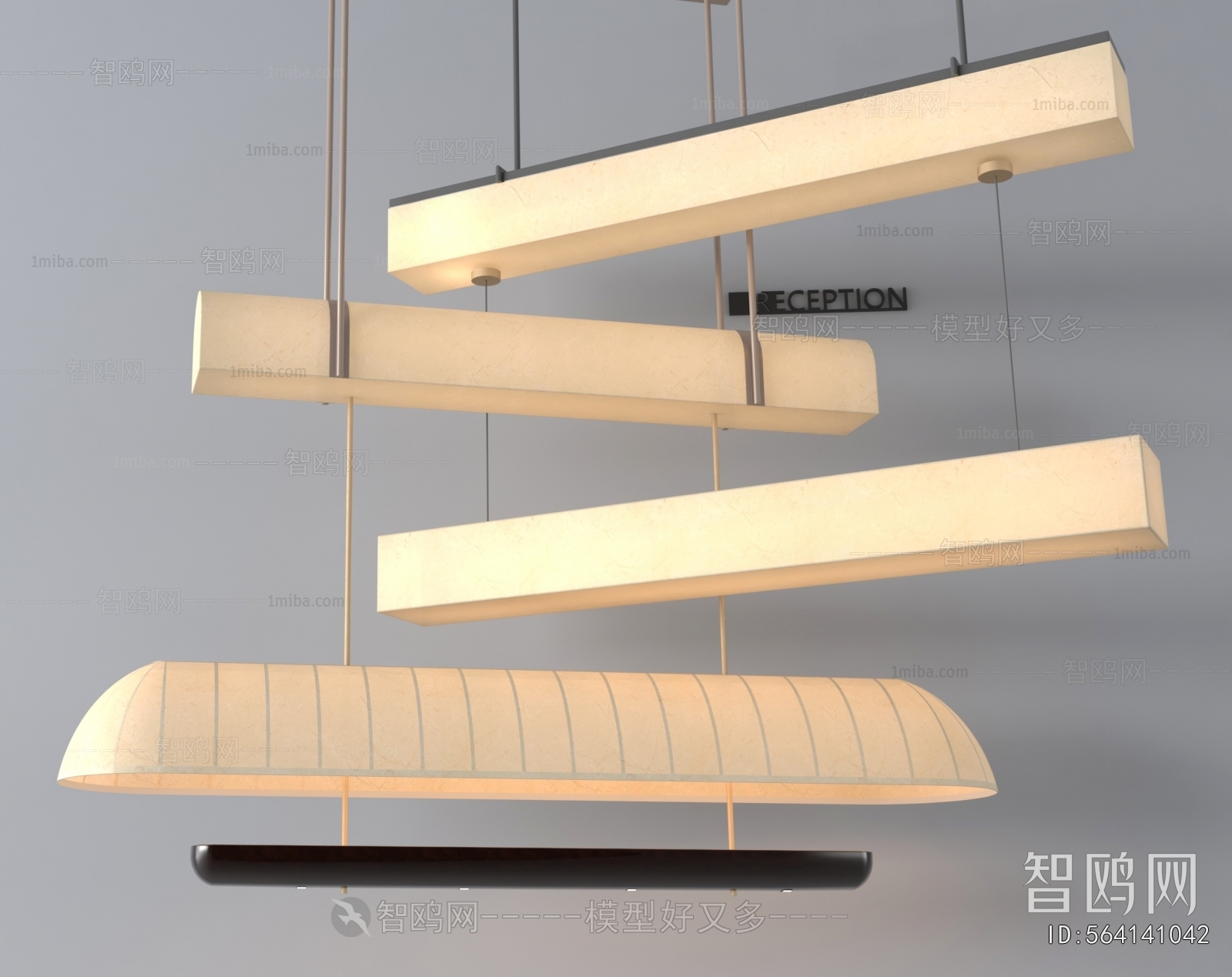 New Chinese Style Long Chandelier