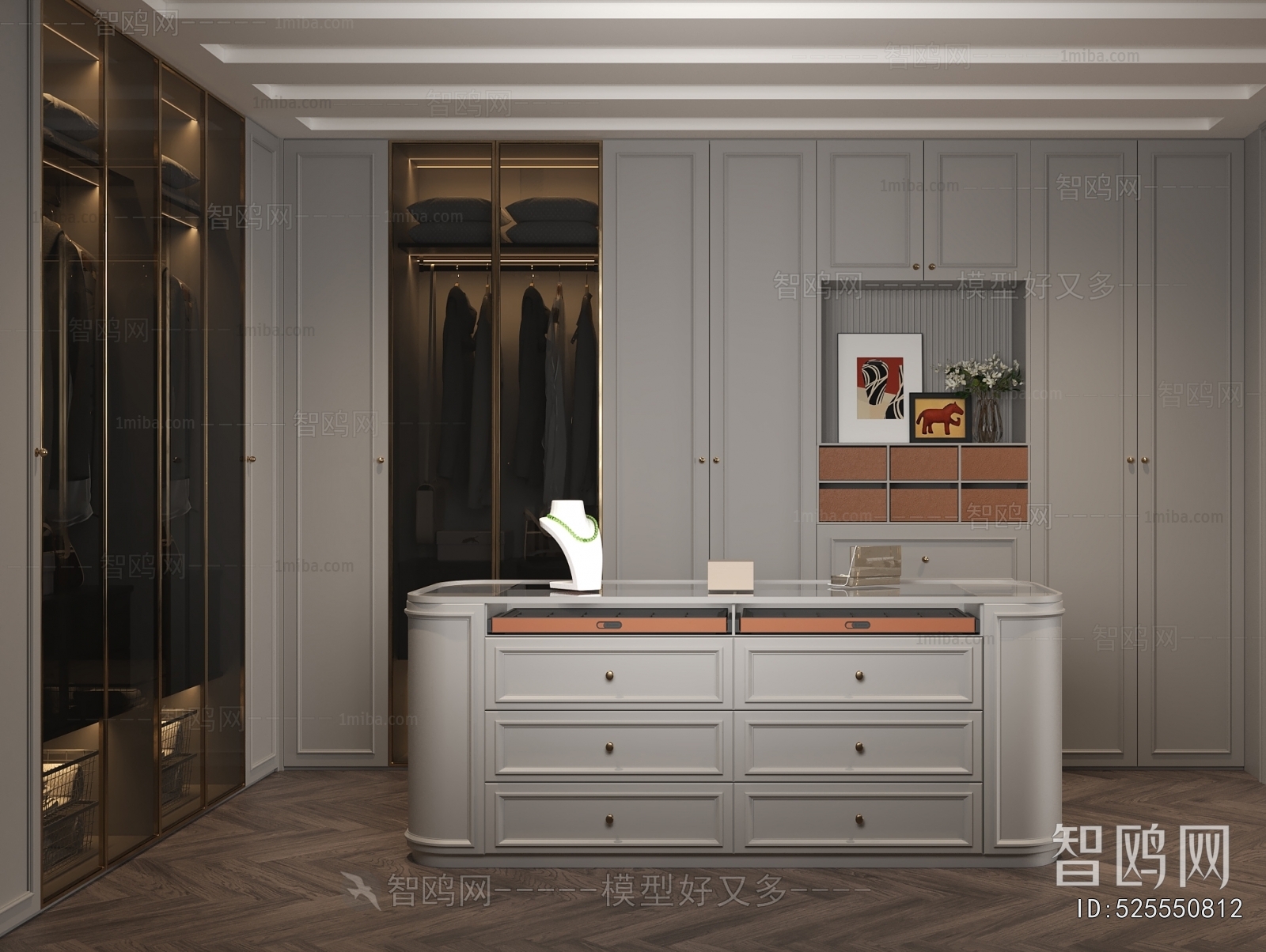 Simple European Style Clothes Storage Area