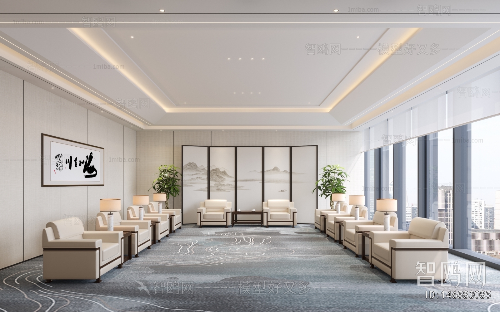 New Chinese Style Reception Room