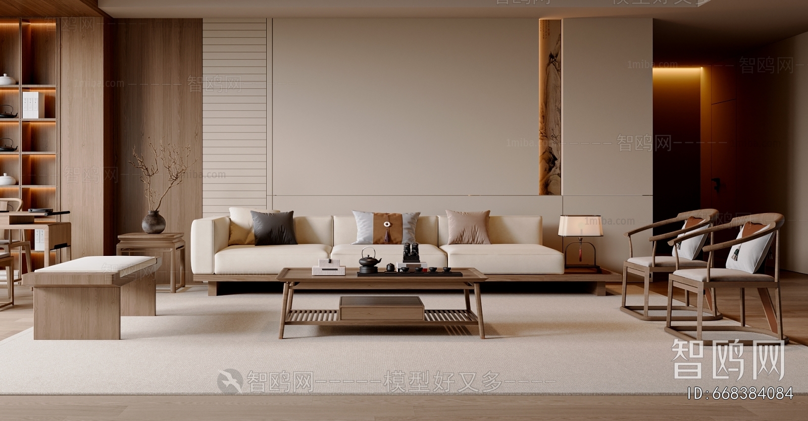New Chinese Style Sofa Combination