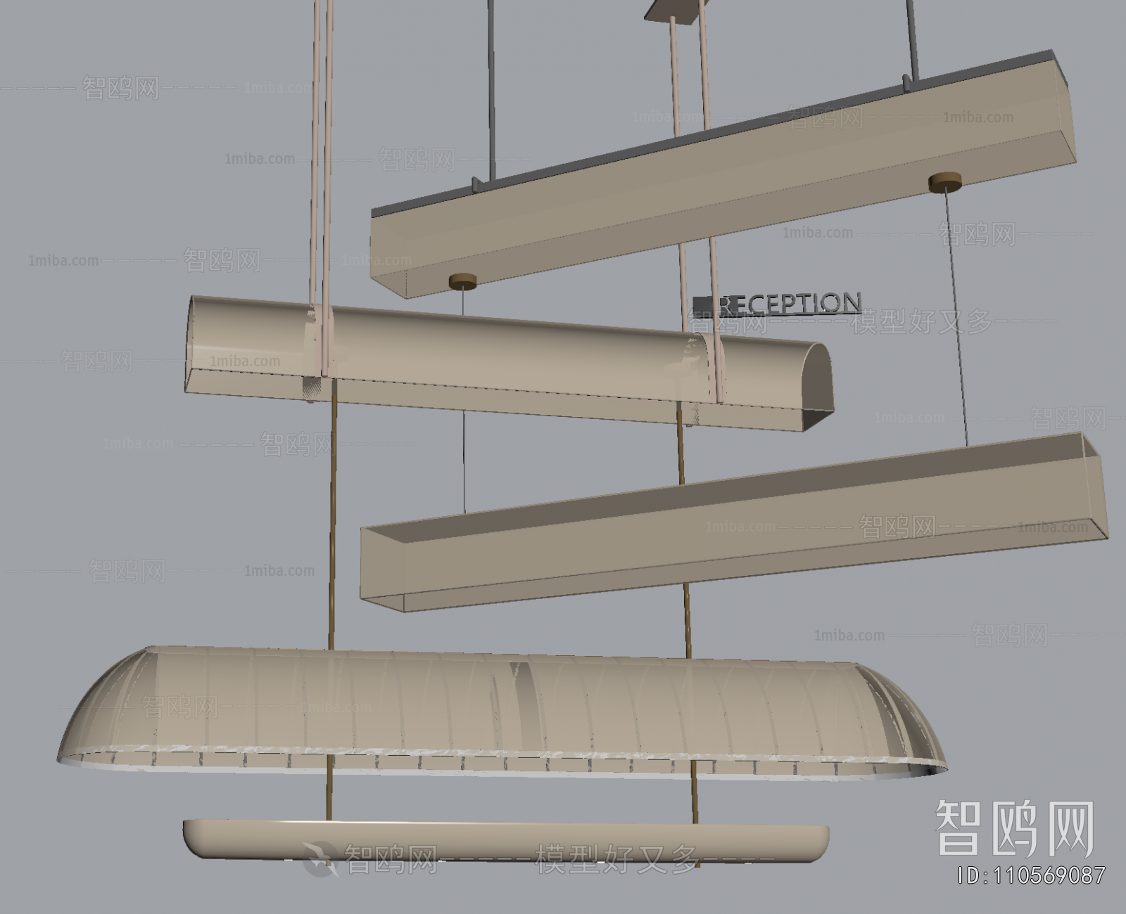 New Chinese Style Long Chandelier