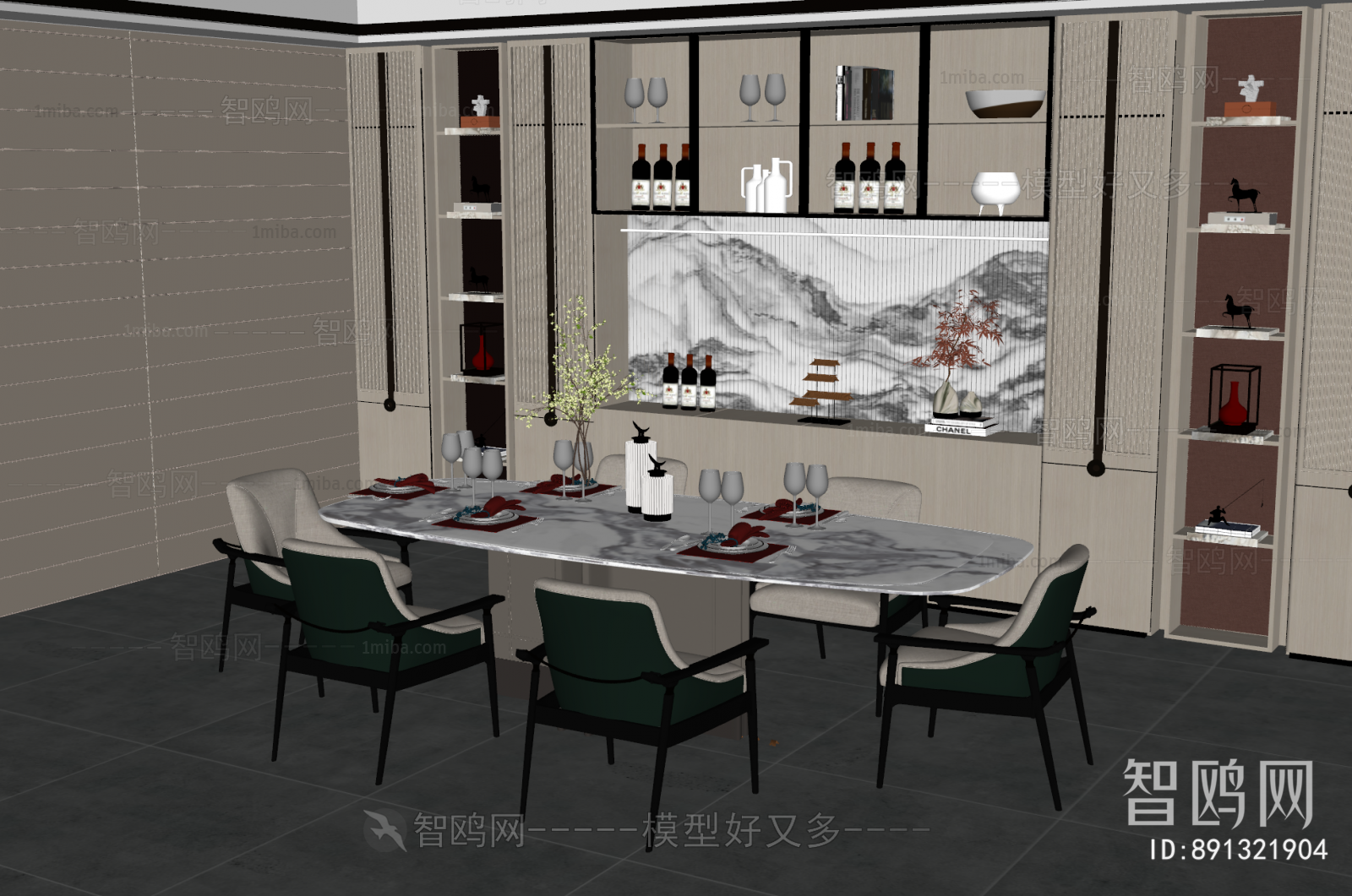 New Chinese Style Dining Room