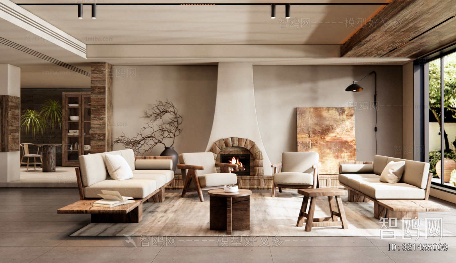 Wabi-sabi Style A Living Room