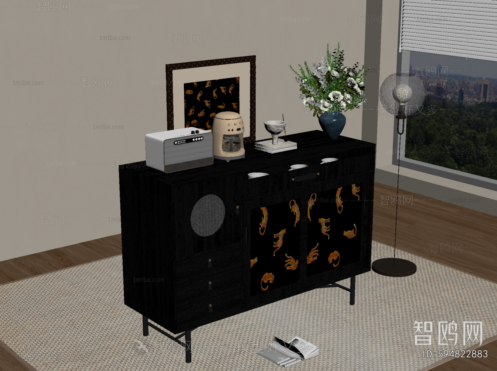 French Style Side Cabinet