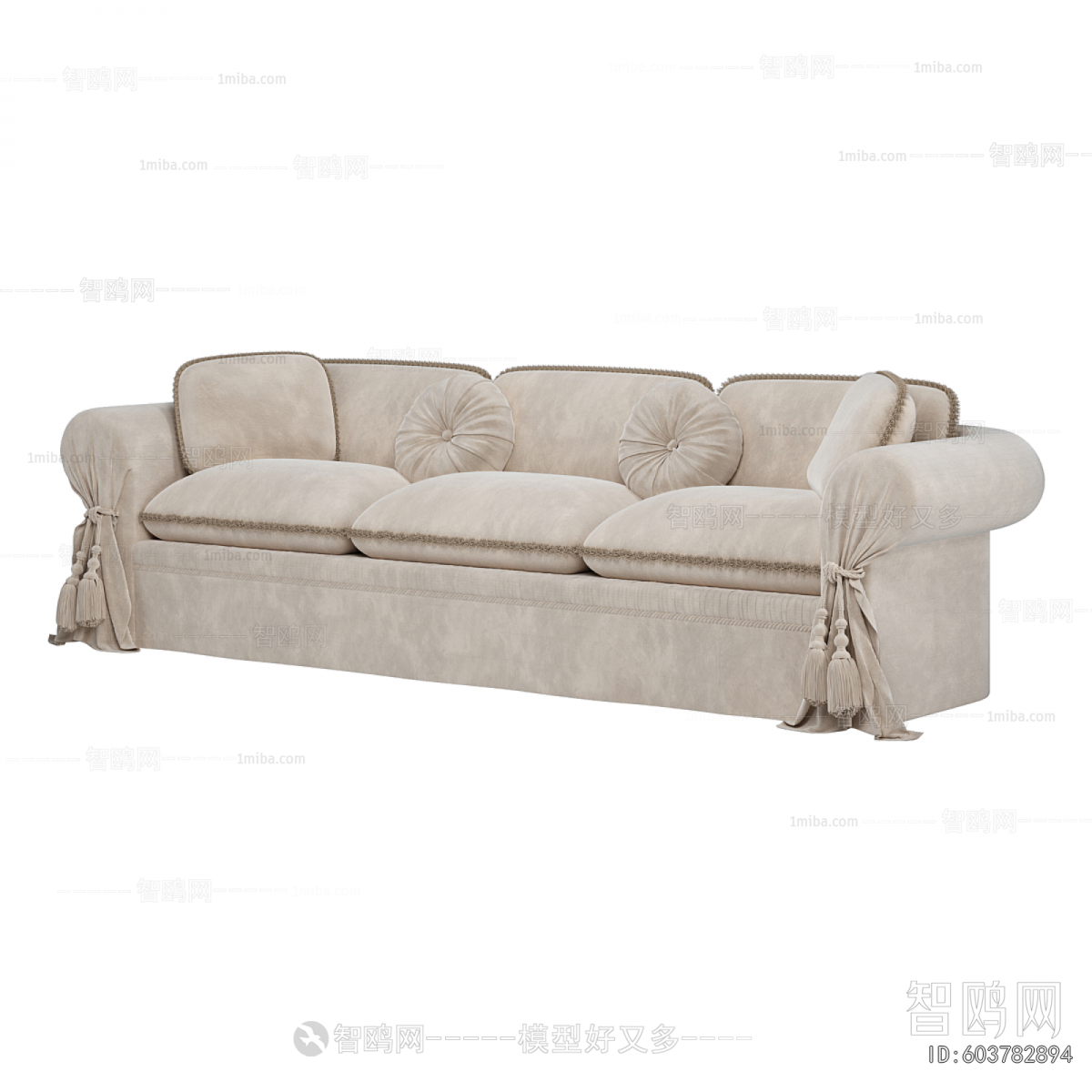 French Style Three-seat Sofa