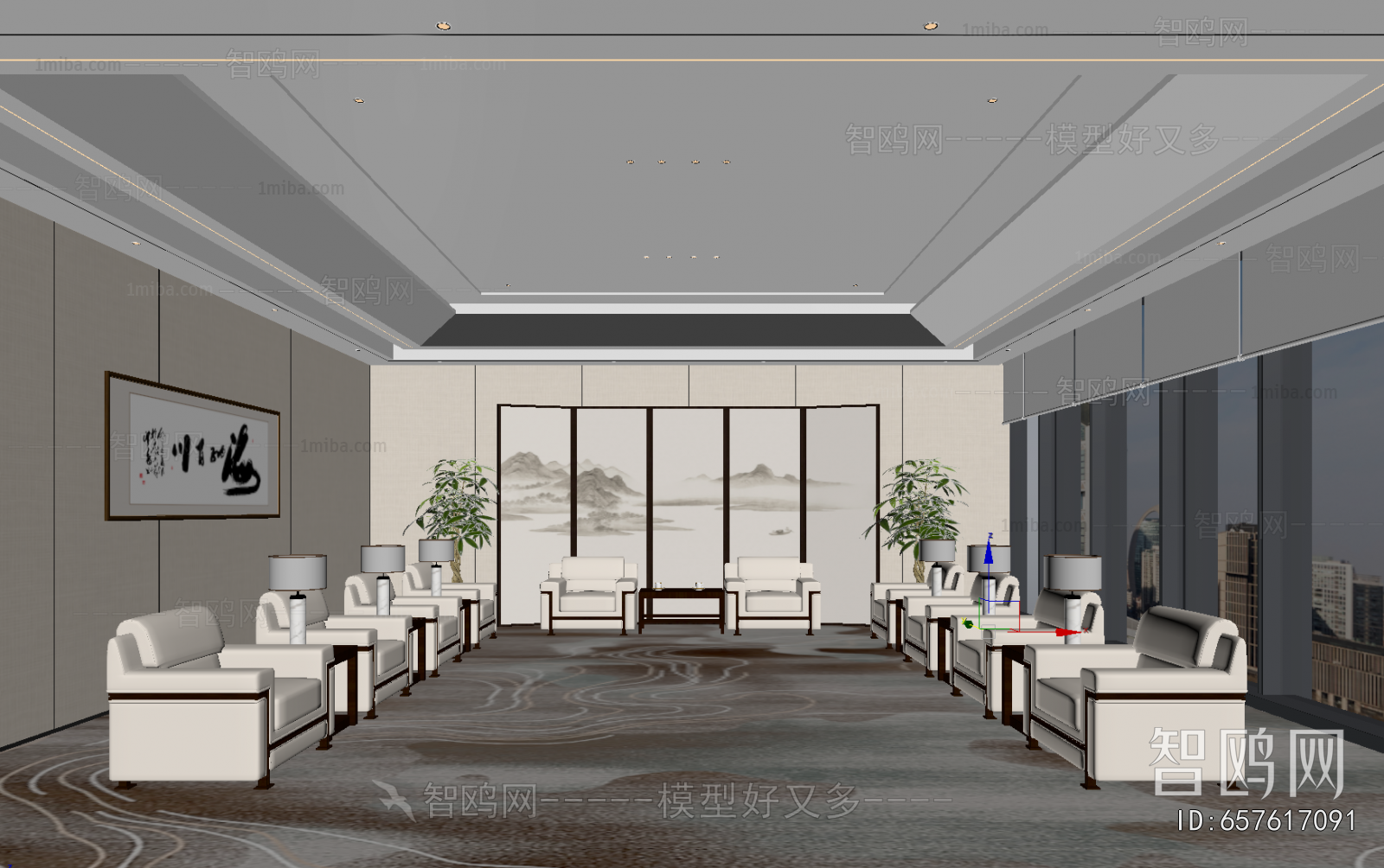 New Chinese Style Reception Room