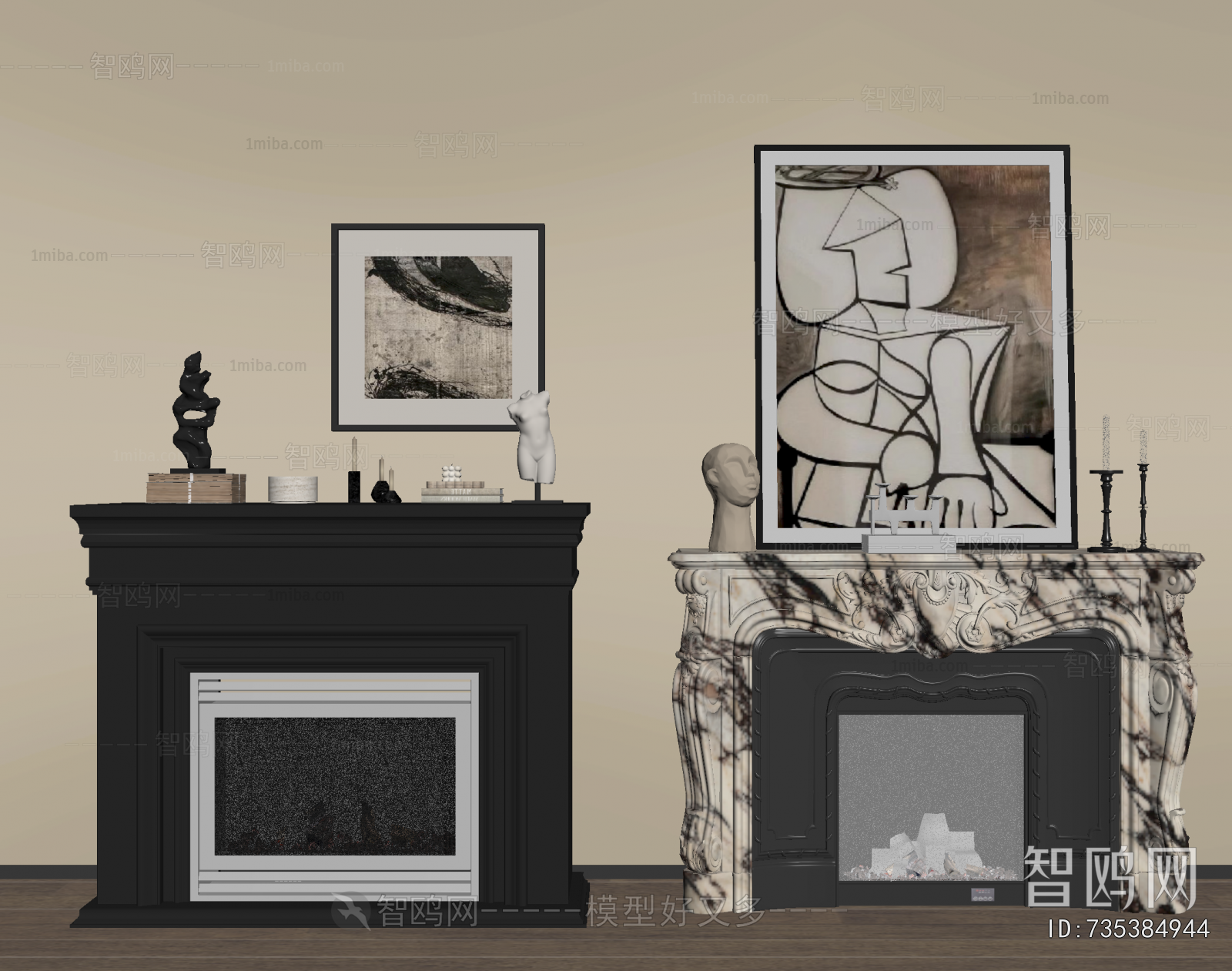 French Style Fireplace