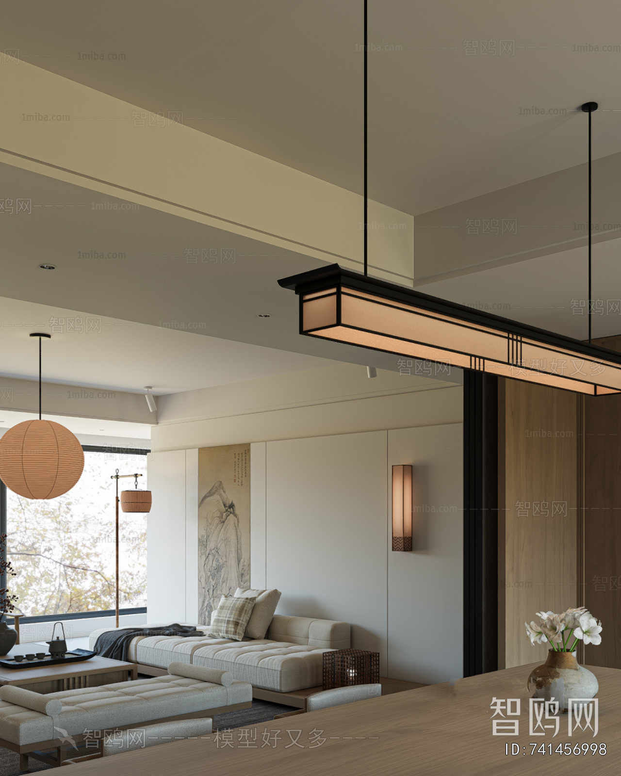 New Chinese Style A Living Room