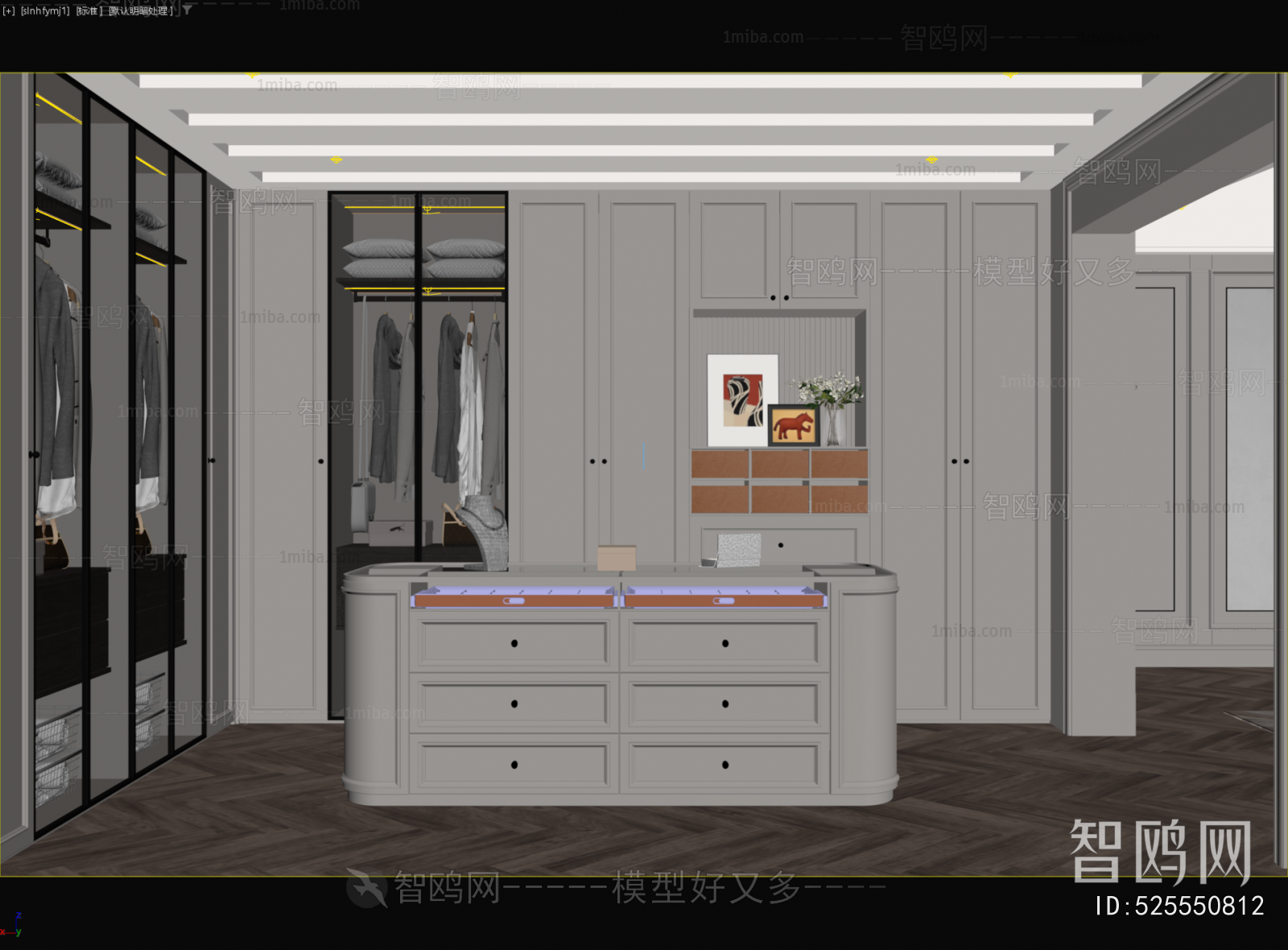 Simple European Style Clothes Storage Area
