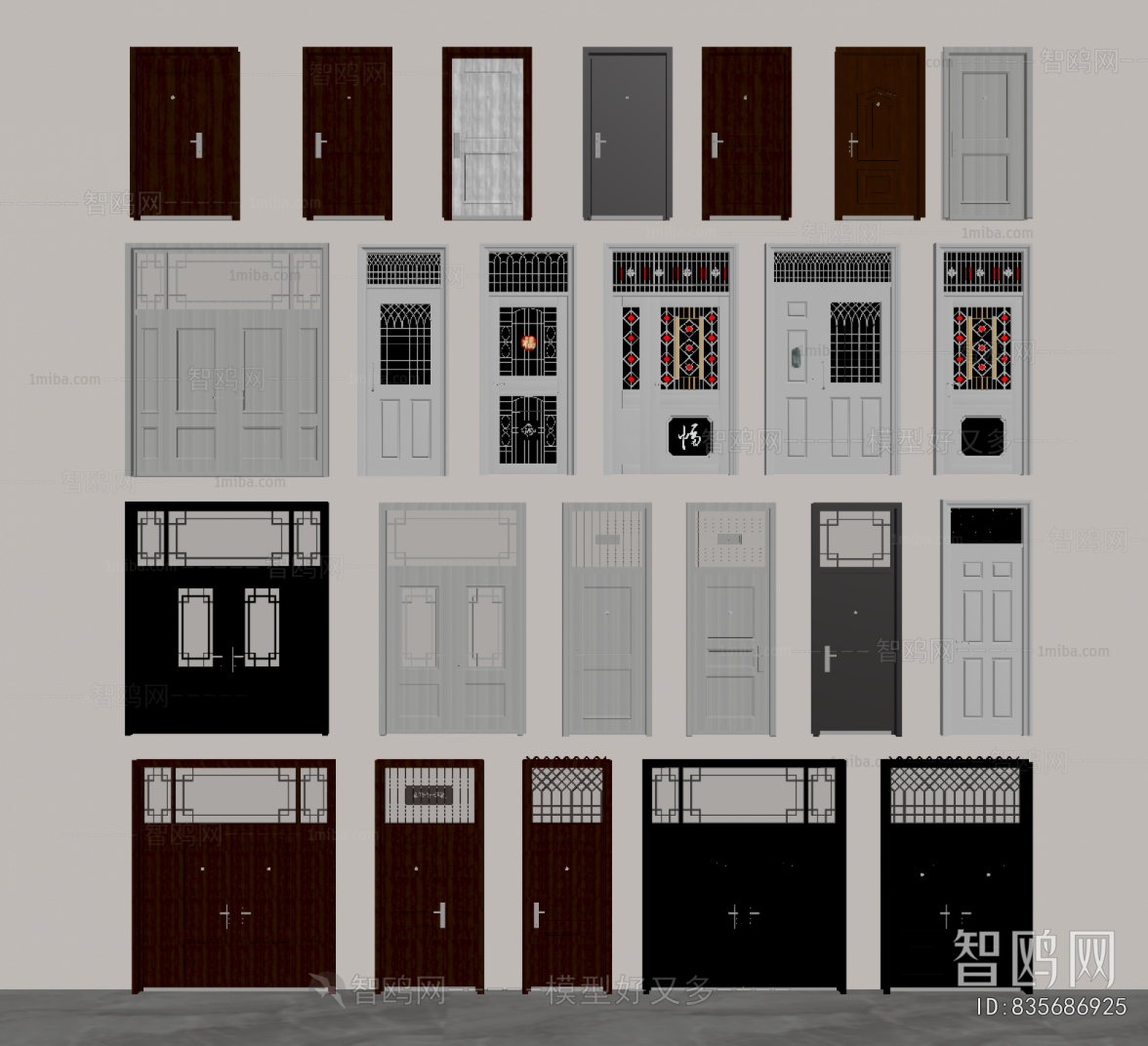 New Chinese Style Entrance Door