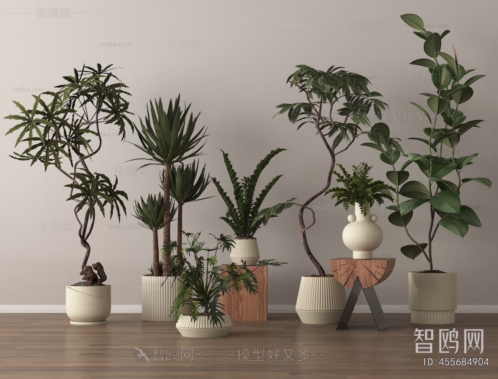 Modern Ground Green Plant Potted Plants