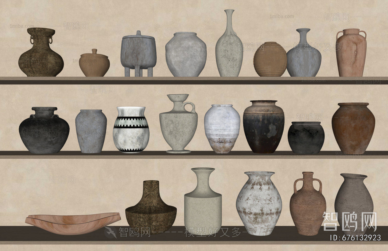 Wabi-sabi Style Clay Pot