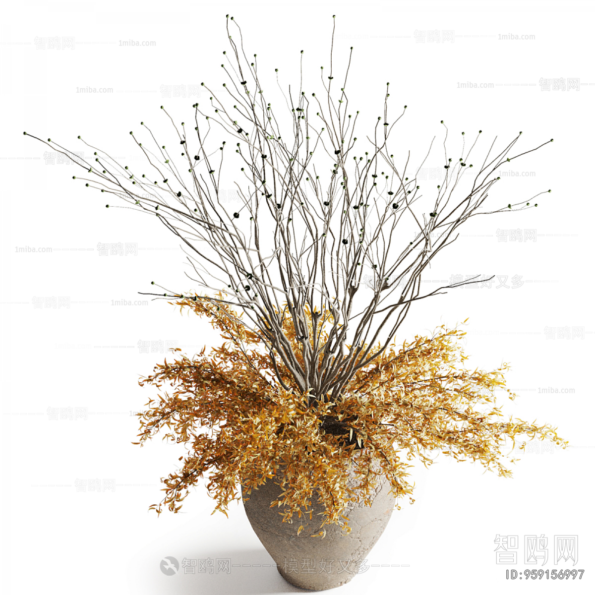 Wabi-sabi Style Dried Branch